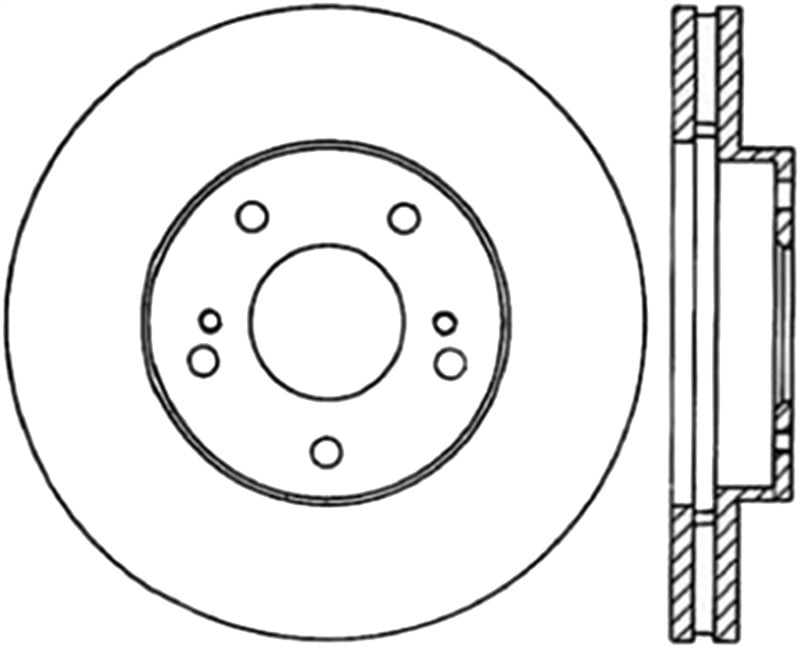 StopTech Power Slot 7/90-96 300ZX Slotted Front Left Cryo Rotor