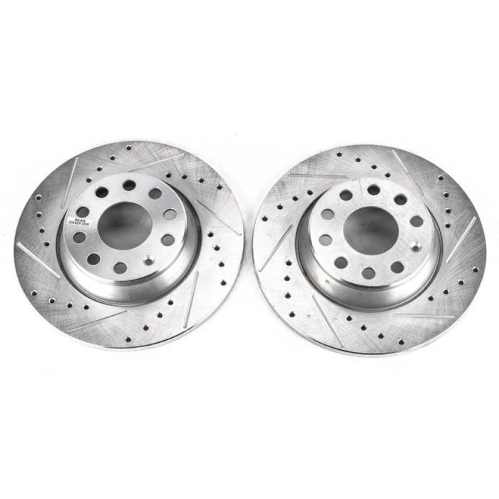 Power Stop 06-09 Audi A3 Rear Evolution Drilled & Slotted Rotors - Pair