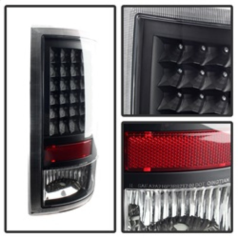 xTune Dodge Ram 1500 09-14 LED Tail Lights Incandescent Model Only Black ALT-JH-DR09-LED-BK
