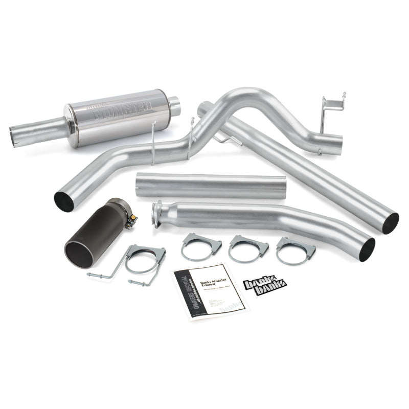 Banks Power 98-02 Dodge 5.9L Std Cab Monster Exhaust System - SS Single Exhaust w/ Black Tip