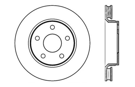 StopTech 07-13 Jeep Wrangler Slotted & Drilled Right Front Rotor