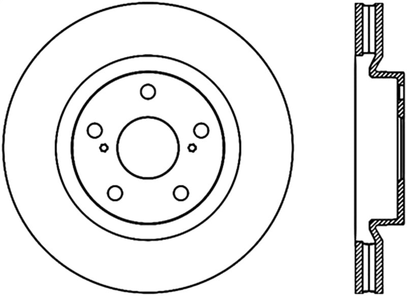 StopTech Power Slot 07-13 Lexus ES250/300/330/350 / 11-13 Scion tC Slotted Right Fr CRYO-STOP Rotor