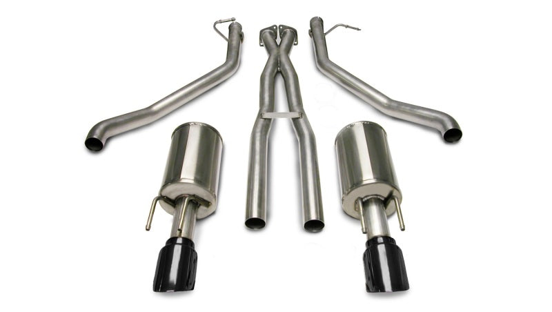 Corsa 05-06 Pontiac GTO 6L V8 2.5in Sport Cat-Back Exhaust + XPipe w/Dual Exit Single 4in BlackTips