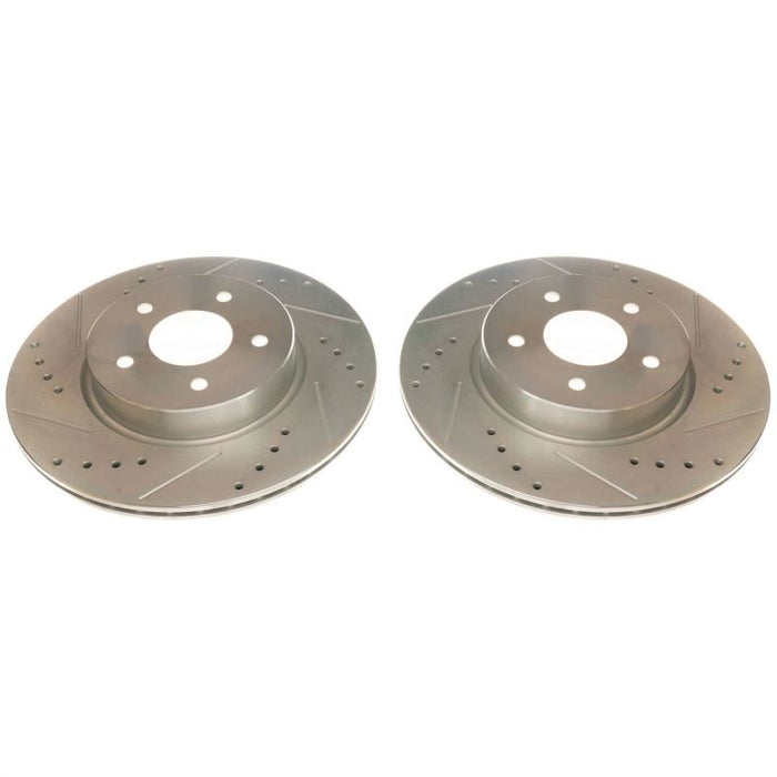 Power Stop 19-20 Infiniti QX50 Rear Evolution Drilled & Slotted Rotors - Pair