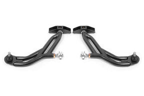 BMR 10-14 Ford Mustang Adj. Lower A-Arms w/ Delrin/Rod End / 18mm Tall Ball Joint - Black Hammertone BMR Suspension