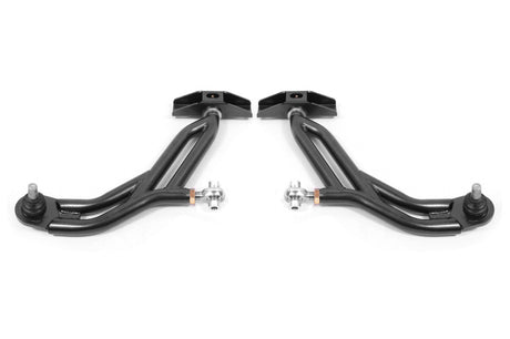 BMR 10-14 Ford Mustang Adj. Lower A-Arms w/ Delrin/Rod End / 18mm Tall Ball Joint - Black Hammertone BMR Suspension