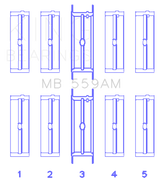 King Engine Bearings Ford 330/352/360/390/410/428 Engine Main Bearing Set