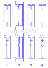 King Engine Bearings Buick V6 Main Bearing Set