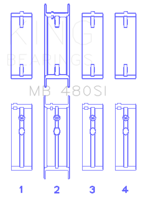 King Engine Bearings Buick V6 Main Bearing Set