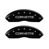 MGP 4 Caliper Covers Engraved F & R C4/Corvette Black Finish Silver Char 1988 Chevrolet Corvette