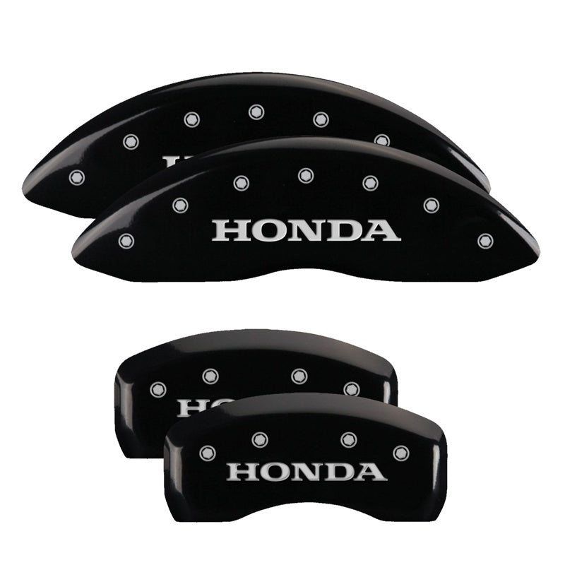 MGP Front set 2 Caliper Covers Engraved Front MGP Black finish silver ch