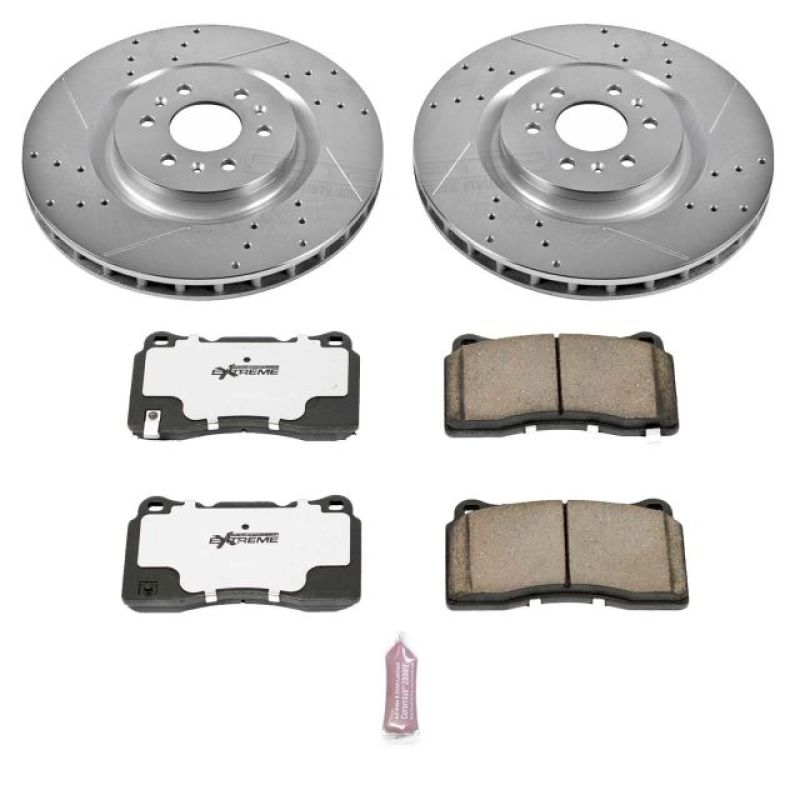 Power Stop 04-07 Cadillac CTS Front Z26 Street Warrior Brake Kit