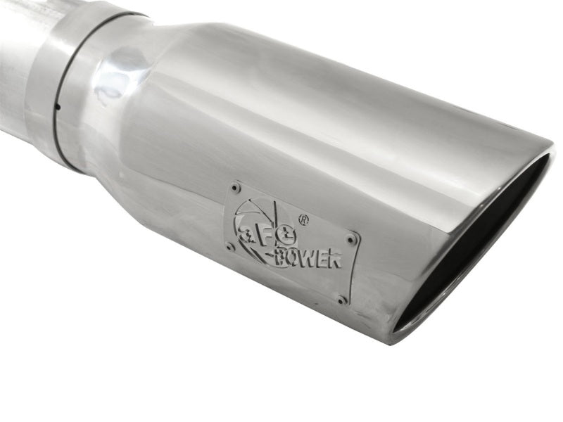 aFe Atlas Exhausts 5in DPF-Back Aluminized Steel Exhaust 2015 Ford Diesel V8 6.7L (td) Polished Tip