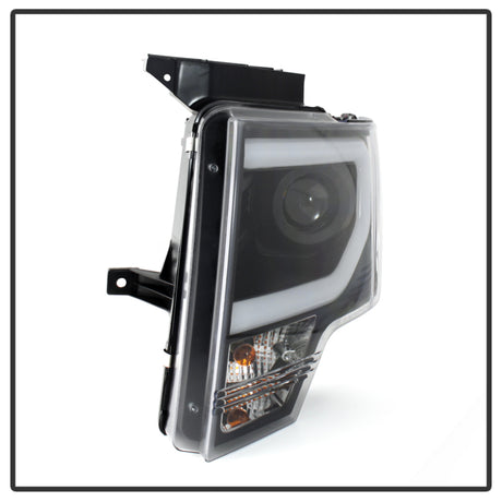 Spyder Ford F150 13-14 Projector Factory Xenon Model- Light Bar DRL Blk PRO-YD-FF15013-LBDRL-HID-BK