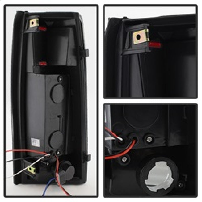 xTune Yukon Denali 99-00 LED Tail Lights Black Smoked ALT-JH-CCK88-LED-BKSM