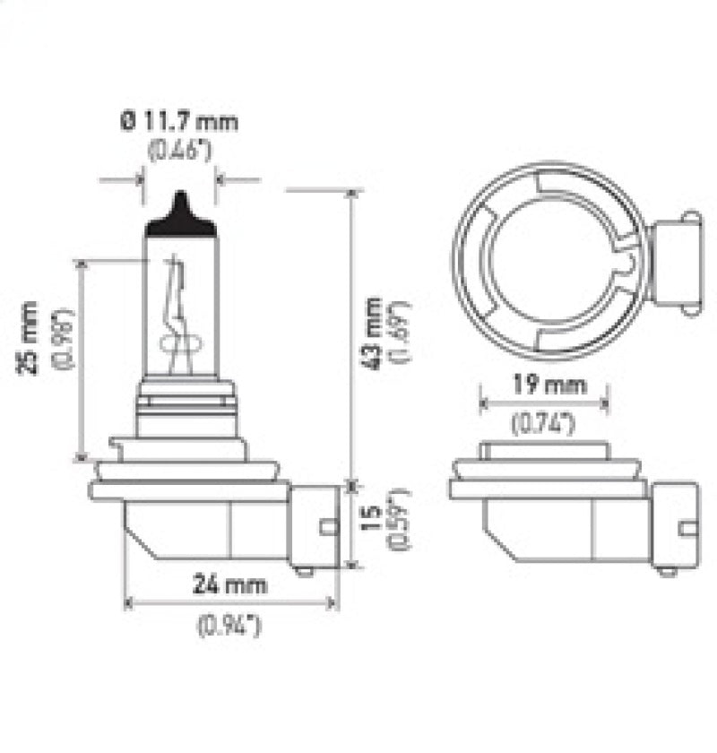 Hella Bulb H11B 12V 55W Pgjy192