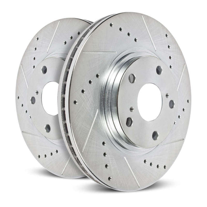 Power Stop 86-88 Acura Legend Rear Evolution Drilled & Slotted Rotors - Pair