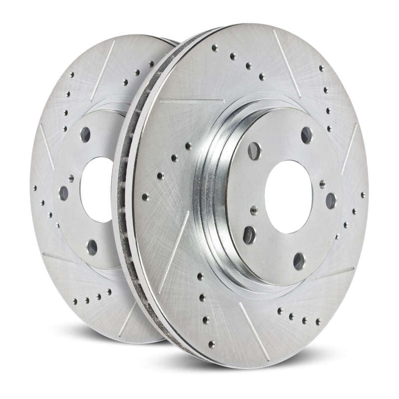 Power Stop 03-12 Infiniti FX35 Rear Evolution Drilled & Slotted Rotors - Pair