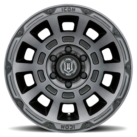 ICON Thrust 17x8.5 6x120 0mm Offset 4.75in BS Smoked Satin Black Tint Wheel