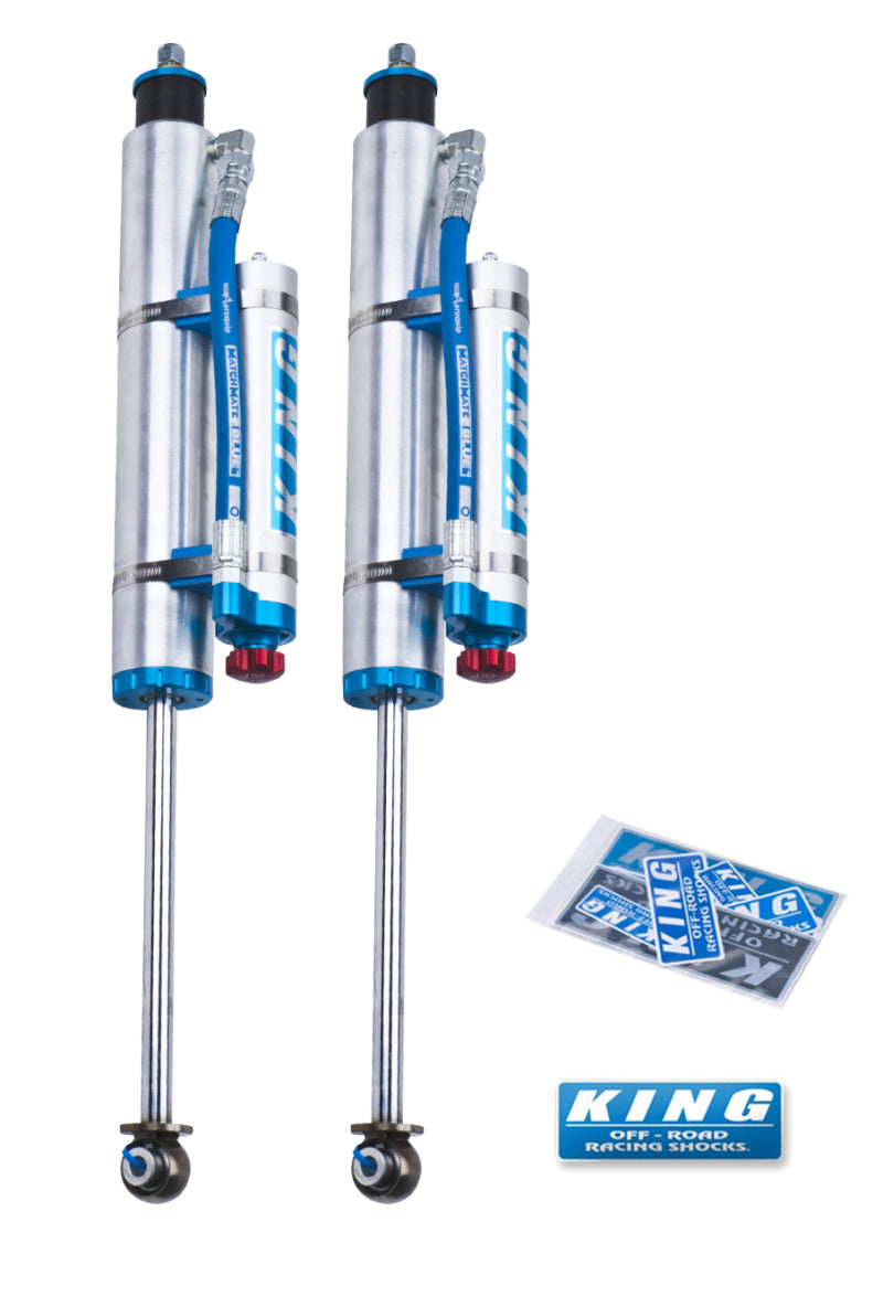 King Shocks 07-18 Jeep Wrangler JK Front 2.5 Dia Piggy Hose Res Shock 3-5in Lift w/Adjuster (Pair)