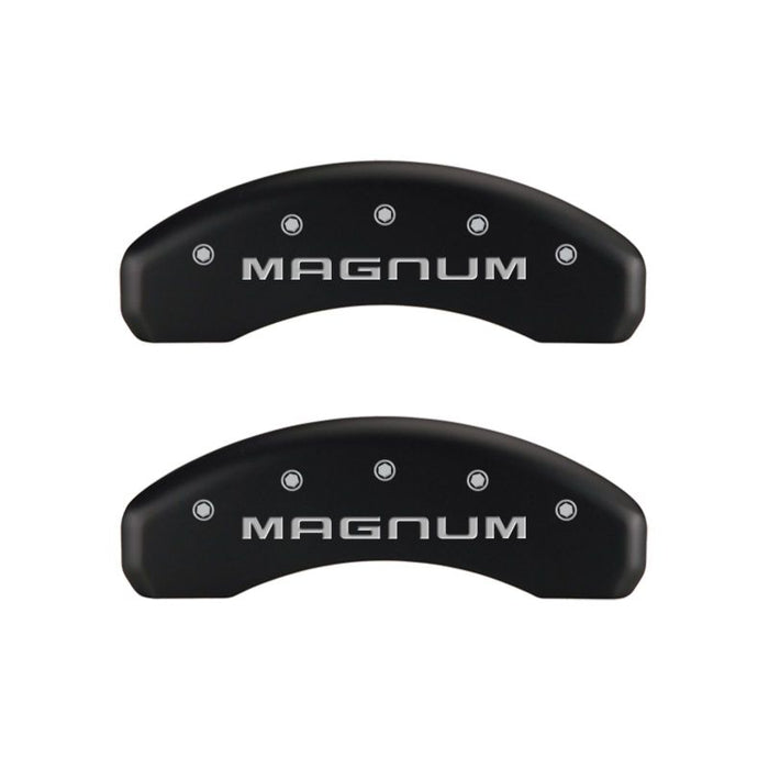 MGP 4 Caliper Covers Engraved Front & Rear Magnum Red finish silver ch