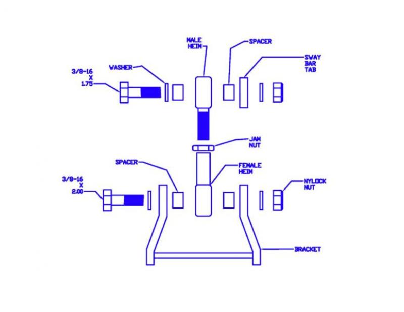 Progress Tech 01-05 Honda Civic Rear Sway Bar Adapter Kit