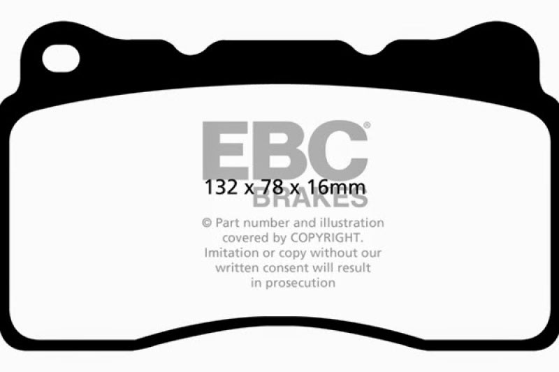 EBC 2016+ Cadillac CT6 2.0L Turbo Yellowstuff Front Brake Pads