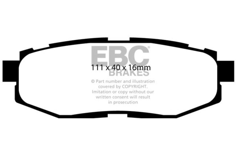 EBC 10-14 Subaru Legacy 2.5 GT Bluestuff Rear Brake Pads