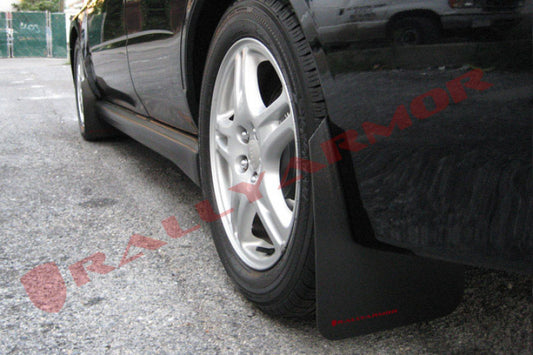 Rally Armor 02-07 Subaru WRX/STI/RS/2.5i (wagons req mod) Basic Black Mud Flap w/ Red Logo