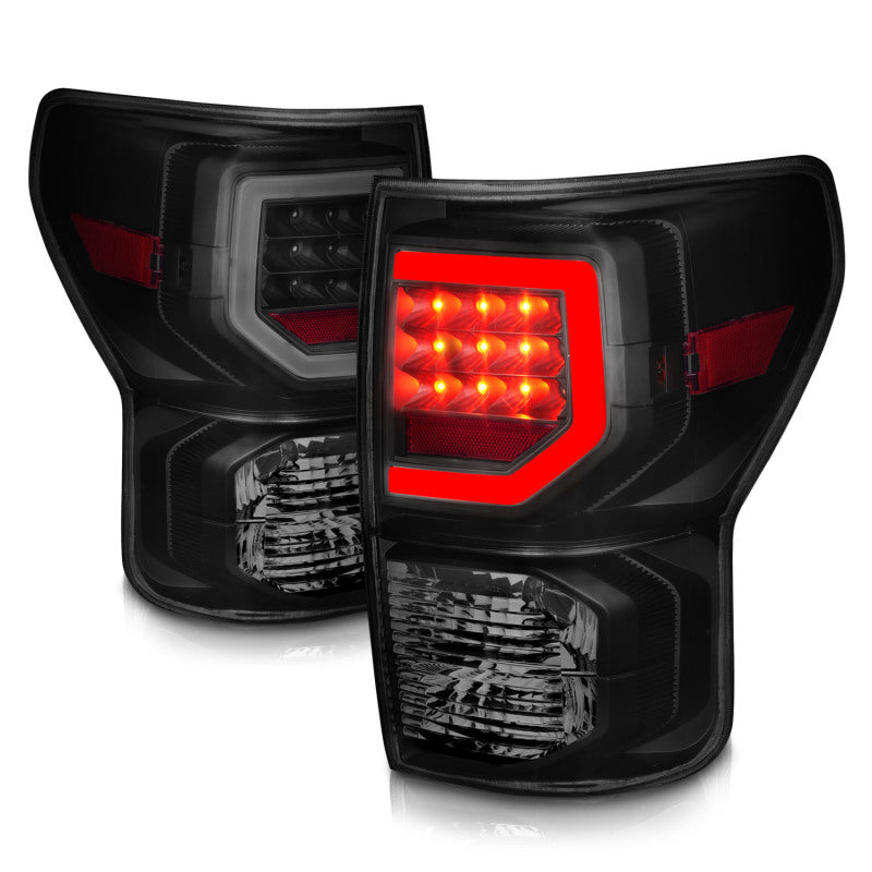 ANZO 07-11 Toyota Tundra Full LED Taillights Black Housing Smoke Lens G2 (w/C light Bars)
