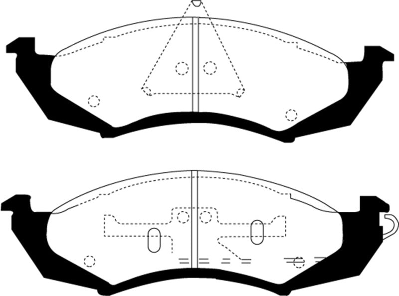 EBC 89-91 Ford Thunderbird 3.8 Redstuff Front Brake Pads