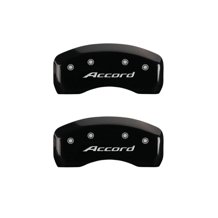 MGP 4 Caliper Covers Engraved Front Accord Engraved Rear Accord Black finish silver ch