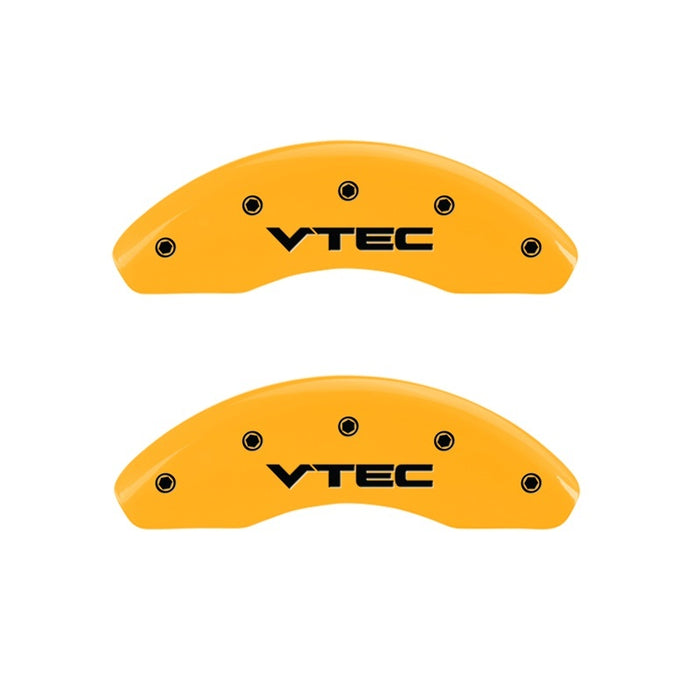 MGP 2 Caliper Covers Engraved Front Vtech Yellow Finish Black Characters 1997 Honda Civic