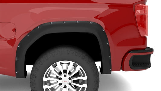 Lund 19-22 GM Silverado RX-Rive Textured Elite Series Fender Flares w/Black Bolts - Black 2pc Rear