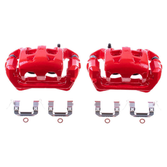 Power Stop 06-12 Infiniti FX35 Front Red Calipers w/Brackets - Pair