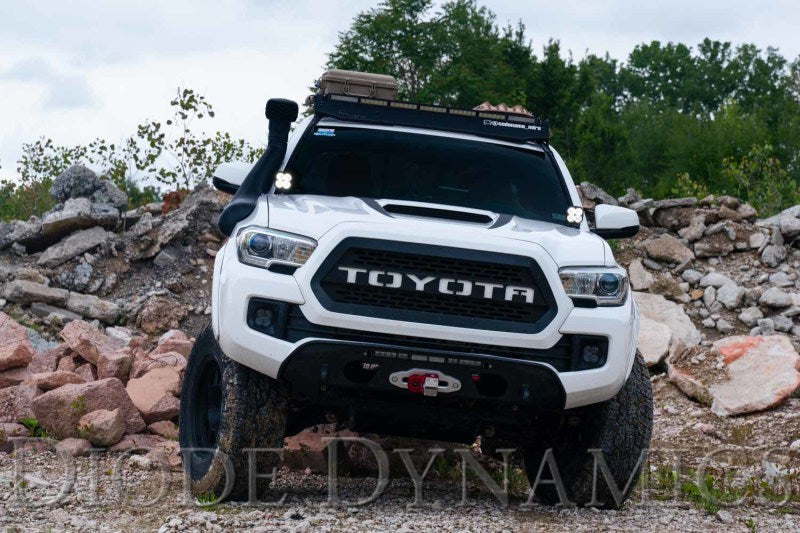 Diode Dynamics 16-21 Toyota Tacoma Stage Series 2in LED Ditch Light Kit Sport - White Combo