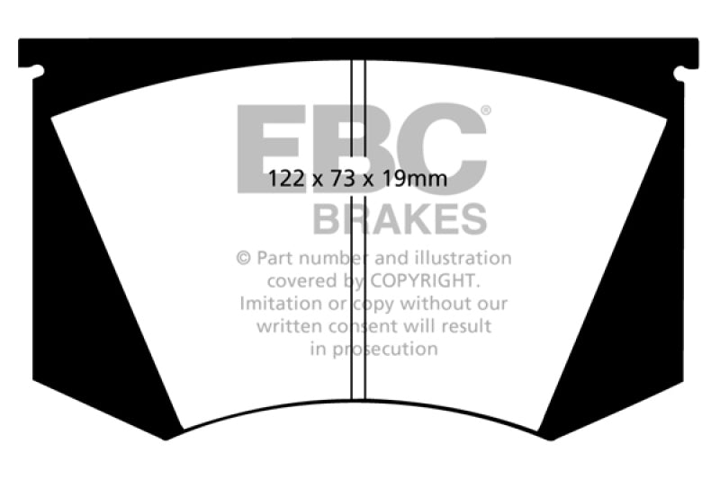 EBC 64-66 Ac Cobra 7.0 Yellowstuff Front Brake Pads