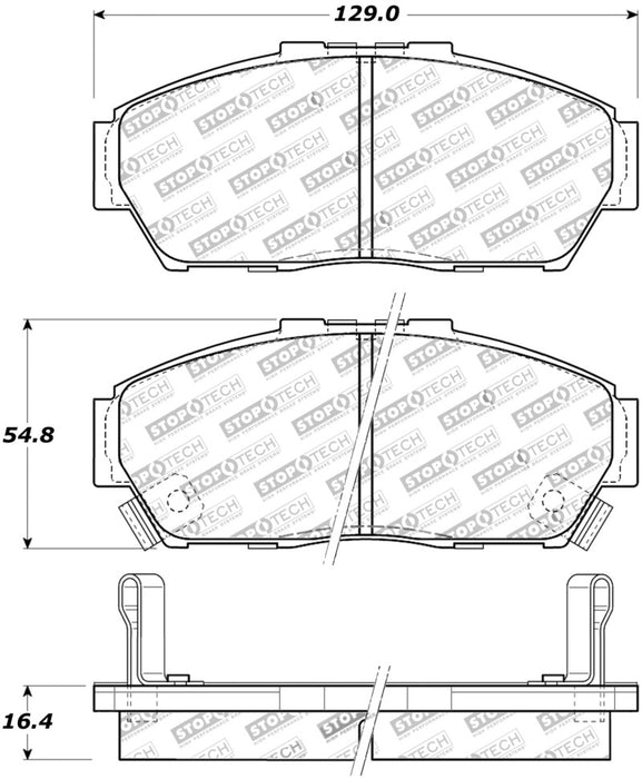 StopTech Street Touring 93-95 Honda Civic Coupe Front Brake Pads