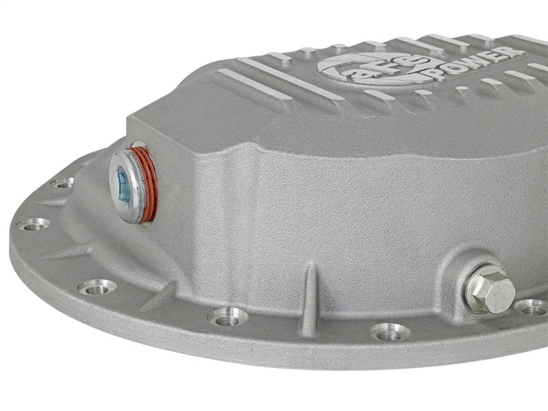 aFe Front Differential Cover (Raw; Street Series); Dodge Diesel Trucks 03-12 L6-5.9/6.7L (td)