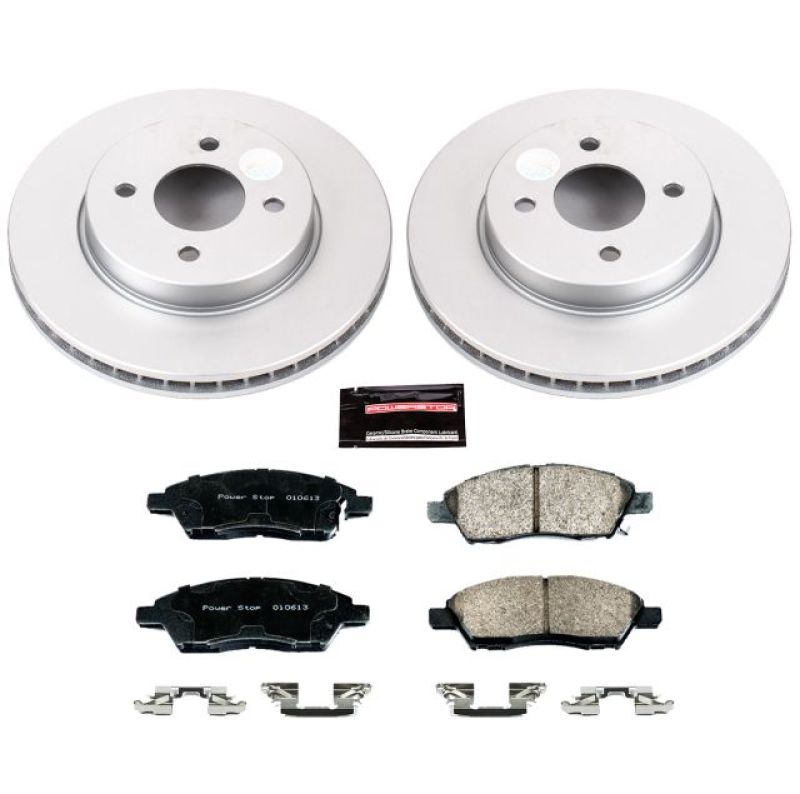 Power Stop 12-18 Nissan Versa Front Z17 Evolution Geomet Coated Brake Kit