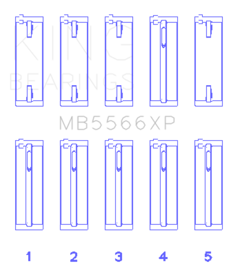 King Engine Bearings Audi A4 1.8L AEB Performance Main Bearing Set - Size STD