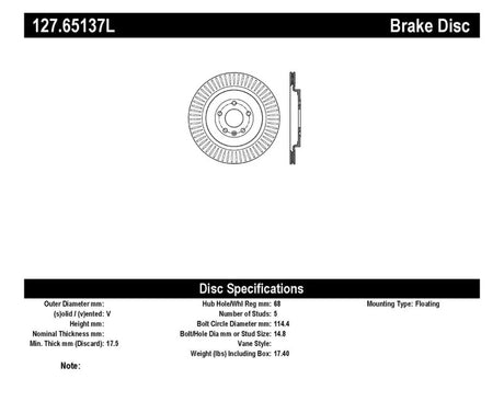 StopTech Slotted & Drilled Sport Brake Rotor