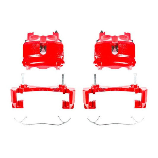 Power Stop 99-02 Jeep Grand Cherokee Front Red Calipers w/Brackets - Pair