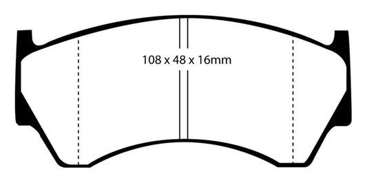 EBC 95-97 Nissan Sentra 1.6 Redstuff Front Brake Pads