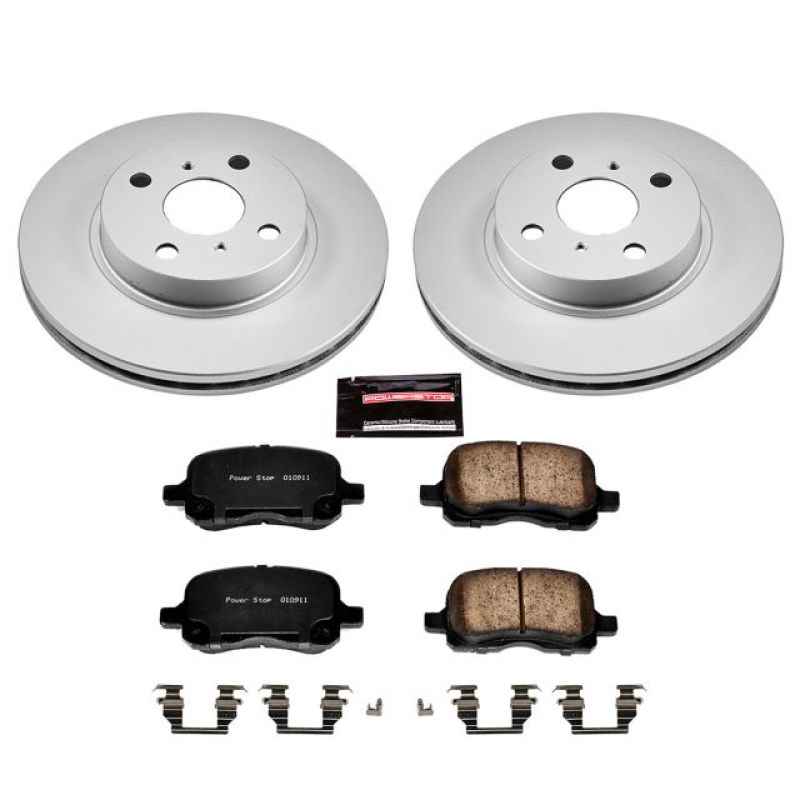 Power Stop 98-02 Chevrolet Prizm Front Z17 Evolution Geomet Coated Brake Kit