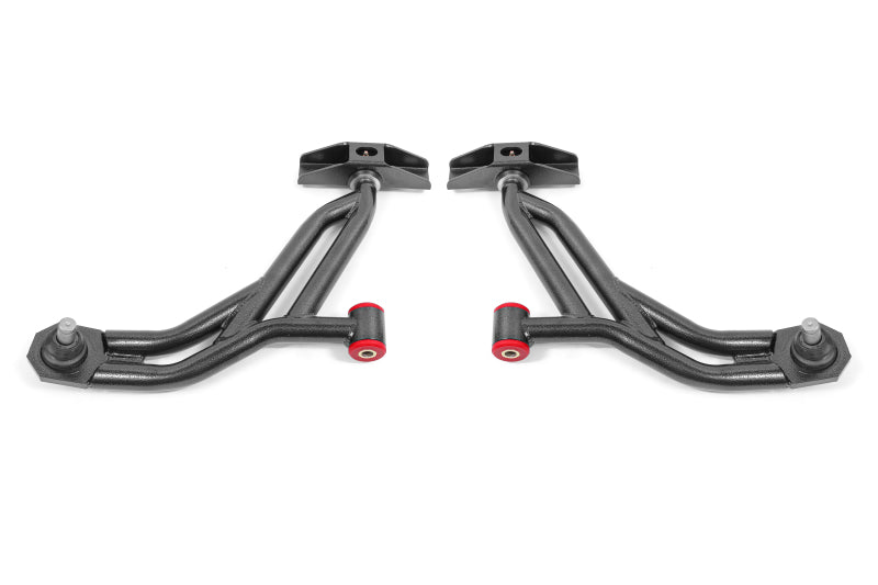 BMR 10-14 Ford Mustang / Shelby GT500 Non-Adj. Lower A-Arms (Poly/Delrin) - Black Hammertone BMR Suspension