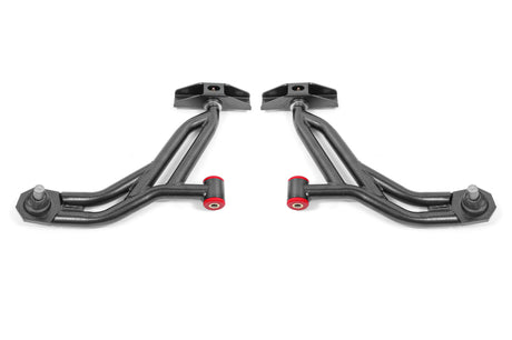 BMR 10-14 Ford Mustang / Shelby GT500 Non-Adj. Lower A-Arms (Poly/Delrin) - Black Hammertone BMR Suspension