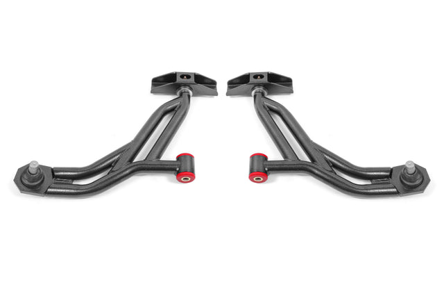 BMR 10-14 Ford Mustang / Shelby GT500 Non-Adj. Lower A-Arms (Poly/Delrin) - Black Hammertone BMR Suspension
