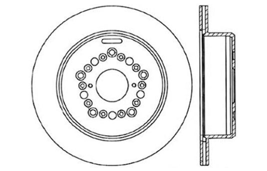 StopTech 5/93-98 Toyota Supra (Exc Turbo) Drilled Left Rear Rotor