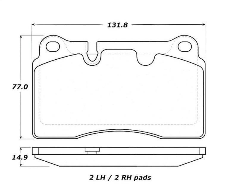 StopTech Performance 14-17 Volkswagen Touareg Front Brake Pads